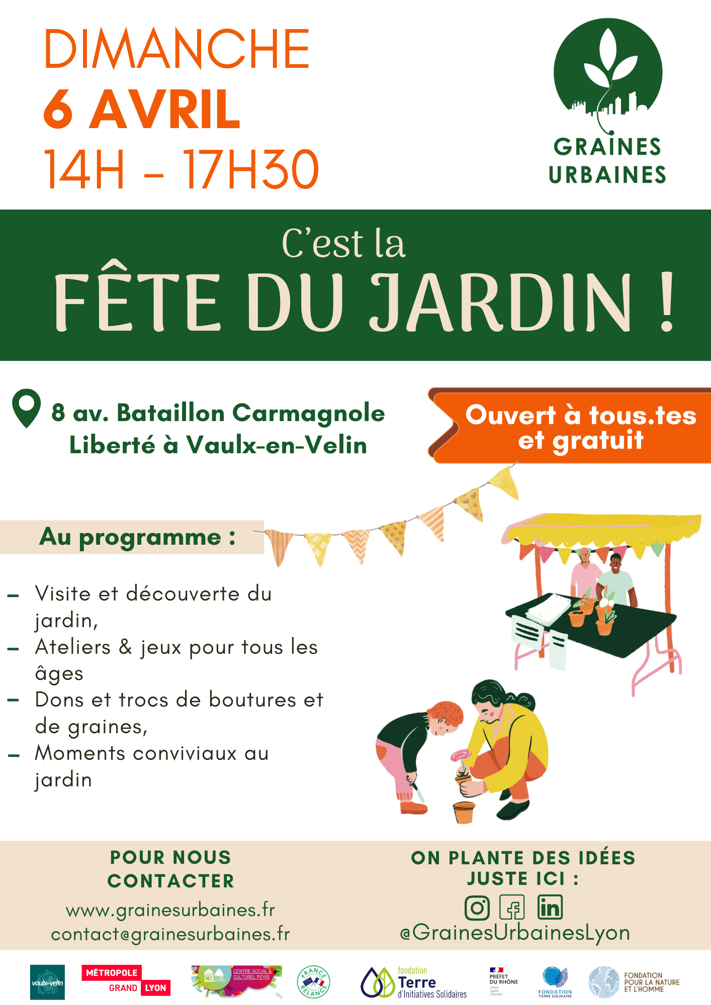 Affiche de notre fête du jardin