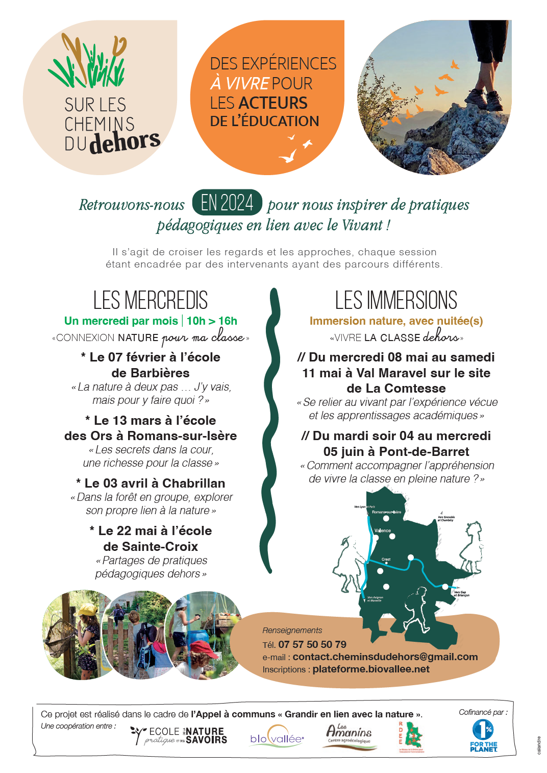 Invitation STAGE en Drôme : "Pratique d'éducation au dehors" - à destination des toute personne encadrante